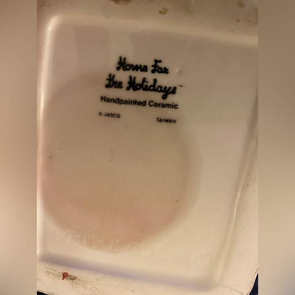 Ceramic Winter house “Home for the Holidays” vintage tealite by jasco w/ og box! - Picture 3 of 8